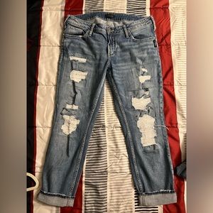 Silver brand, boyfriend crop jean